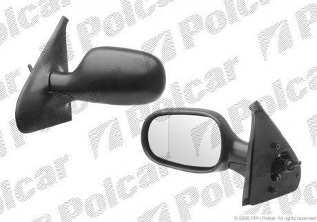 Зеркало наружное левый RENAULT CLIO II 01- (8200163300, 9630200Q0D) Polcar 6016511M