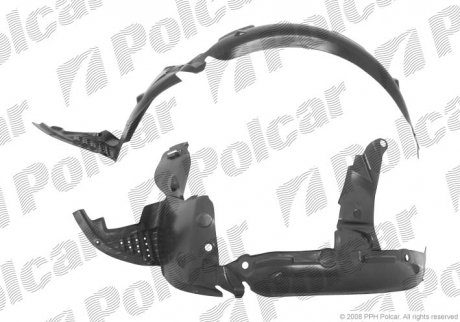 Подкрылок левый RENAULT CLIO 01- (7700836704) Polcar 6016FL1
