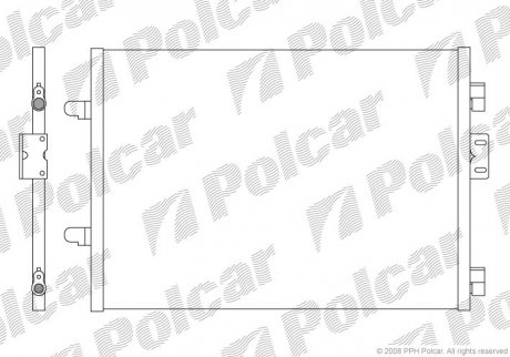 Радиатор кондиционера RENAULT CLIO II, 01- (7700436062) Polcar 6016K81X