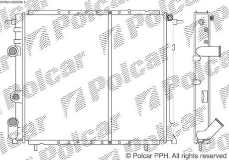 Фото автозапчасти радіатори охолодження Polcar 602208-1