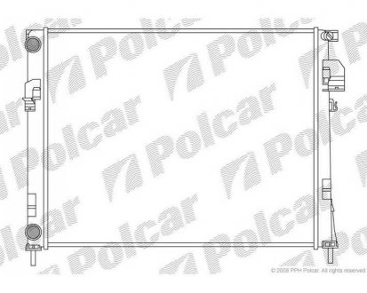 Фото автозапчасти радиатор охлаждения TRAFIC 01-06 (8200073817, 4414161, 91166000, 2140000QAN) Polcar 602608-1