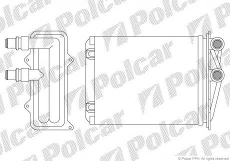Радиатор обогрева PRIMASTAR (7701065763, 93161918, 4432041) Polcar 6026N8-1 (фото 1)