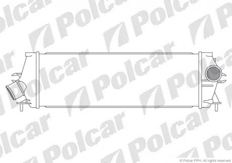 Интеркулер Renault Trafic 2.0/2.5 DCI 06- VIVARO 06- (04416946, 93854162, 8200411160, 4416946) Polcar 6027J8-1 (фото 1)