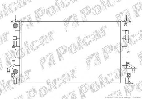 Радіатор охолодження LAGUNA 01-05 (8200008764) Polcar 6037081 (фото 1)
