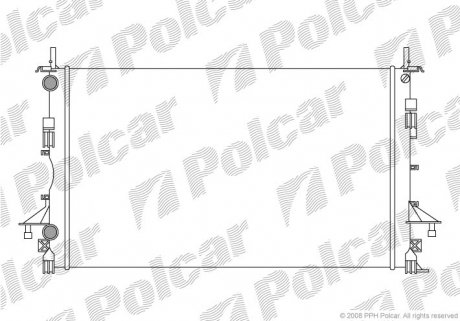 Радиатор охлаждения LAGUNA 01-05 (8200008764) Polcar 603708A1