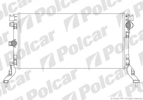 Радіатор охолодження LAGUNA (214100052R, 214100005R) Polcar 603908-2