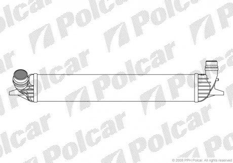 Радіатор повітря (Інтеркулер) LAGUNA (144960001R) Polcar 6039J8-1