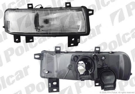 Фото автозапчасти фара основная OPEL MOVANO, 99- (7700352103, 4500917, 2606000QAC, 4500915, 7701044518, 9161215, 09161215, 26060-00Q Polcar 6041090E