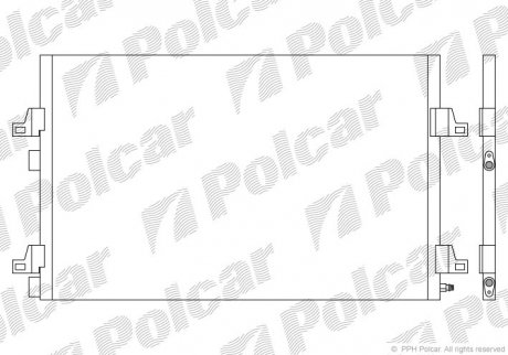Радіатор кондиціонера RENAULT ESPACE 03- (8200033733) Polcar 6052K8C1