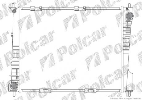 Радіатор охолодження CLIO (8200468913, 8200468931) Polcar 605508-2 (фото 1)