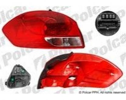 Фото автозапчасти фонарь задний CLIO III, 05-09 (8200586843) Polcar 6055871U