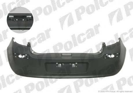 Бампер задний CLIO III, 05-09 (7701-208-678) Polcar 605596-J