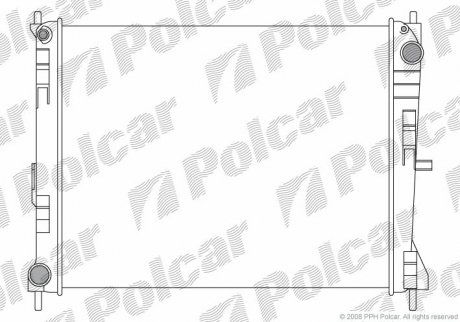 Радиатор охлаждения MODUS 04-(21410AY600, 8200523416, 8200138738) Polcar 605608-1 (фото 1)