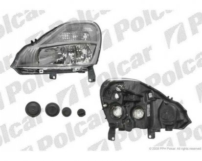 Фото автозапчастини фара основна MODUS, 11.07- (7701069734) Polcar 605809-E