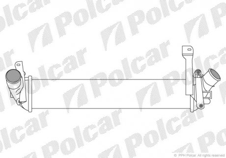 Интеркулер Renault Kangoo 1.5Dci 01- KUBISTAR (8200221885, 8200137653, 8200732390) Polcar 6060J8-2 (фото 1)