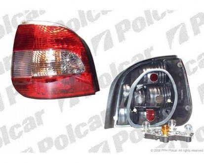 Фото автозапчастини ліхтар задній RENAULT SCENIC, 99- (7700428055) Polcar 607088-V (фото 1)