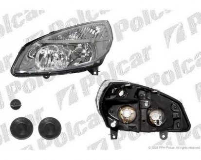 Фото автозапчастини фара основна RENAULT SCENIC, 03- (7701056126, 77 01 056 127, 77 01 064 132, 7701064130, 7701064132, 7701056127) Polcar 607109-H