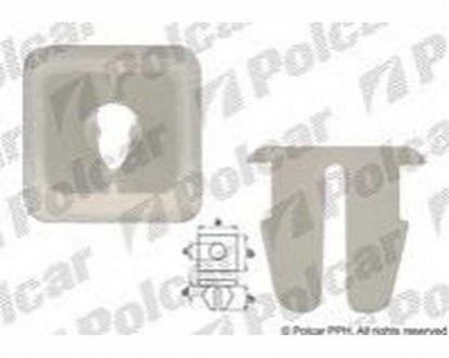 Монтажний елемент FIAT STILO, 01- (14187980, 14201980) Polcar 6306075