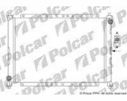 Радіатор охолодження 200 89-96 (GRD140, PCC10122) Polcar 631908A1 (фото 1)
