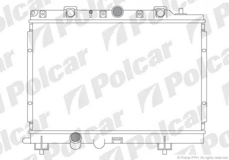 Радіатор охолодження 200 96-99 (GRD1076, PCC113540) Polcar 632508-2