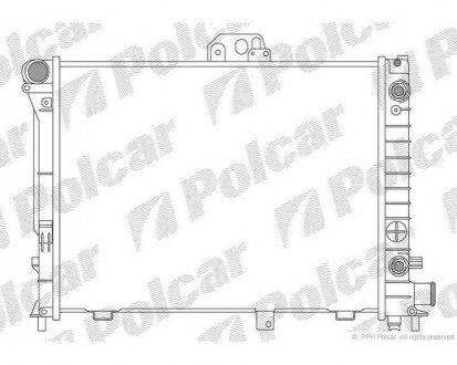 Фото автозапчасти радиатор охлаждения 9000 84-/90- (4358040, 7550080, 7599194, 4660293) Polcar 652008-4