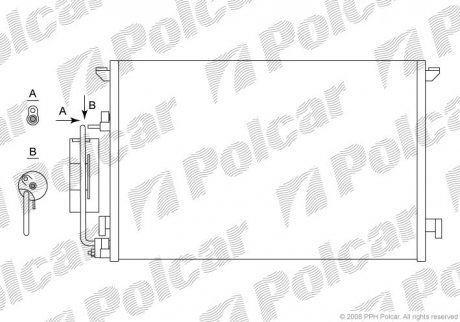 Радіатор кондиціонера Polcar 6522K83X