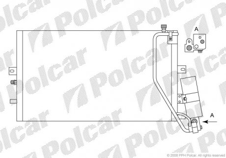 Радіатор кондиціонера Polcar 6523K8C2 (фото 1)