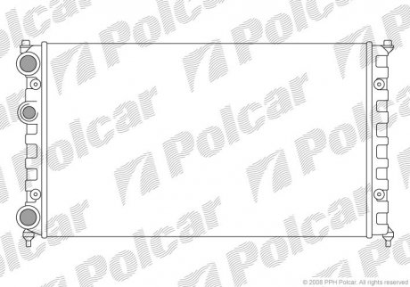 Радіатор охолодження CORDOBA 93-99 (6K0121253AD) Polcar 6713086