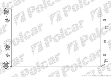 Радиатор охлаждения Skoda Fabia 1.0-2.0 08.99- FABIA 99- (6Q0121253L) Polcar 691308-2 (фото 1)