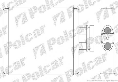 Радиатор обогрева A1 (6Q0819031) Polcar 6913N8-1 (фото 1)