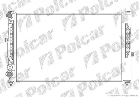 Радіатор охолодження A6 97-01 (8D0121251BA, 8D0121251AT) Polcar 692508B1 (фото 1)