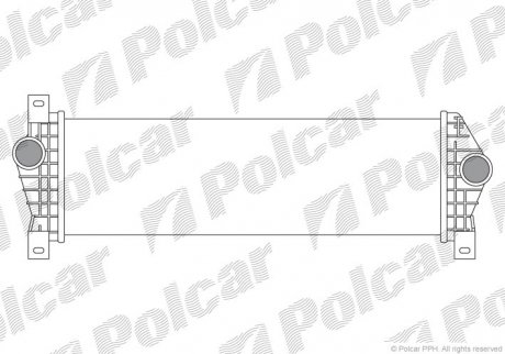 Радиатор воздуха (Интеркуллер) KYRON (2371109050, 2371032000, 2371109060) Polcar 7110J8-1 (фото 1)