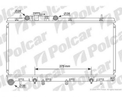 Фото автозапчасти радіатор охолодження Polcar 7207081K