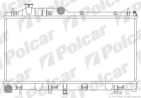 Радиатор охлаждения LEGACY IV/OUTBACK 04 (45111AG030) Polcar 720808-4