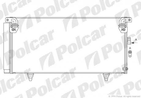 Радіатор кондиціонера Subaru Legacy 09.03- (73210-AG000) Polcar 7208K82K