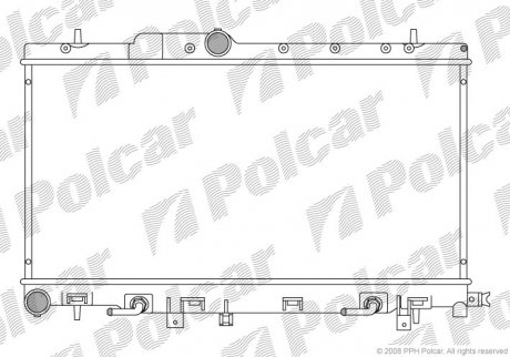 Радиатор охлаждения IMPREZA 00-02 (45111FE020) Polcar 721208-4 (фото 1)