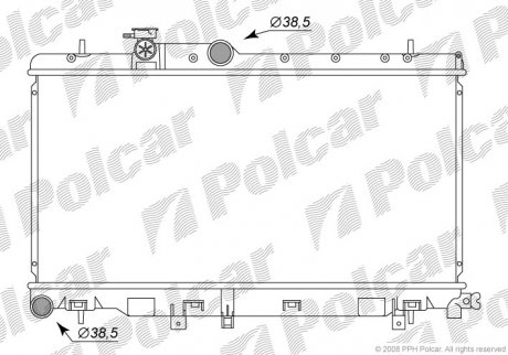 Фото автозапчасти радиатор охлаждения IMPREZA 02- (32010837, 45111FE101, 45111FE000, 45111FE100, 32007317, 45111FE102) Polcar 7213081K