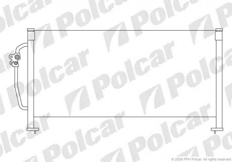 Радіатор кондиціонера SUBARU FORESTER, 97- (73210FC000) Polcar 7240K8C1