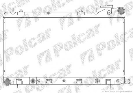 Радиатор охлаждения FORESTER 02- (45111SA031, 45111SA030) Polcar 724108-2 (фото 1)