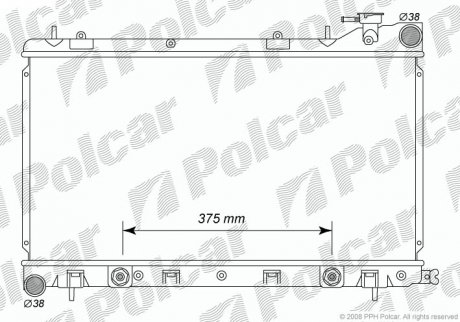 Радіатор охолодження Polcar 7241082K