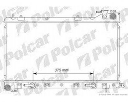 Фото автозапчасти радиатор охлаждения FORESTER 02- Polcar 7242081K