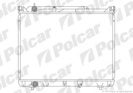 Радіатор охолодження GRAND VITARA (1770068DC0) Polcar 7424087K
