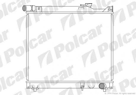 Радиатор охлаждения GRAND VITARA (1770078E20) Polcar 742408-8