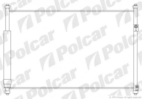 Радіатор кондиціонера SUZUKI G.VITARA, 05- (9531064JA0, 9531064J01, 9531064J00) Polcar 7426K81K