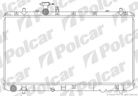 Радиатор охлаждения SX4 (1770079J00, 71742136) Polcar 743508-1