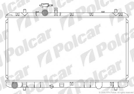 Радиатор охлаждения SX4 (1770079J00, 71742136) Polcar 7435081K