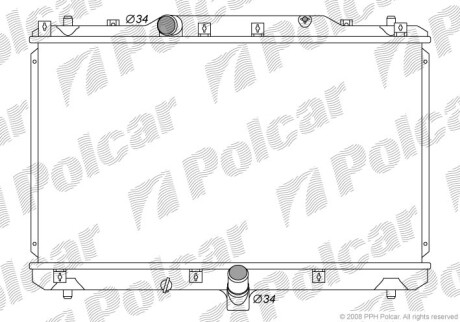 Фото автозапчасти радіатор охолодження Polcar 7435084K