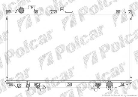 Радіатор охолодження GS 97-05 (1640046580, 1640046570) Polcar 802108-1