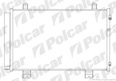 Радиатор кондиционера LEXUS LS, 06->(88460-50200) Polcar 8044K8C1