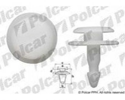 Фото автозапчасти крепление накладки NISSAN PRIMERA, 01-(66820-9F900, 90602-SX0-003) Polcar 80452706